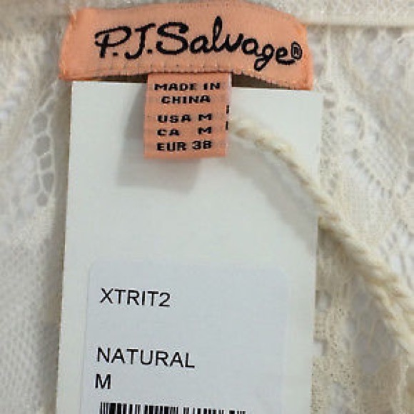 PJ Salvage Lace Back Tee V-Neck - Picture 6 of 8